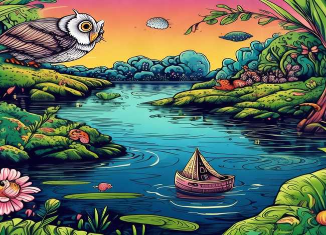 沼泽里的故事手抄报；一幅童话故事的手抄报