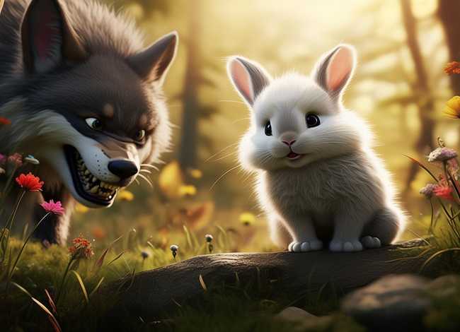 儿童童话故事兔子和狼(小兔子与大灰狼的故事,童话故事230字左右,) 儿童童话故事兔子和狼(小兔子与大灰狼的故事,童话故事230字左右,)