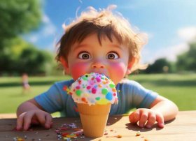 冷饮绘本 小孩贪吃雪糕