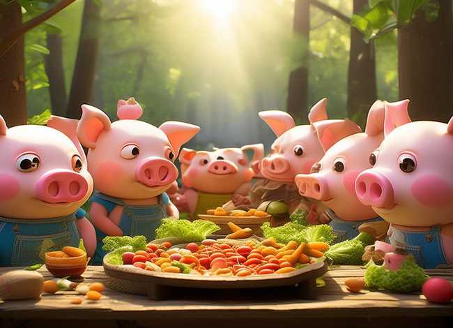 幼儿阅读绘本故事；儿童绘本故事《灰狼家的小饭桶们》