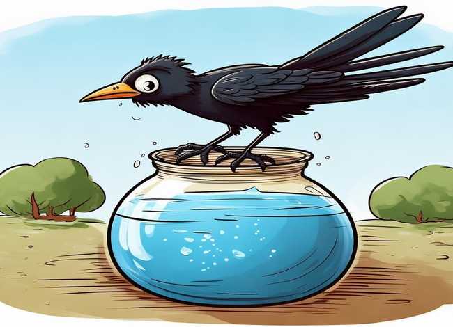 儿童故事简笔画绘本可以打印、《乌鸦喝水》绘本故事 儿童故事简笔画绘本可以打印、《乌鸦喝水》绘本故事