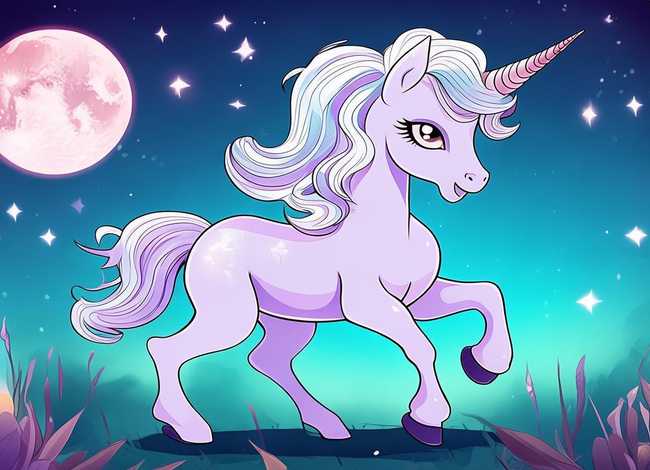 小马宝莉儿童涂色画（月亮公主怎么画）