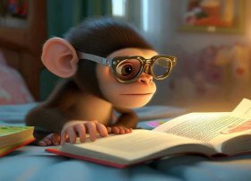 保护眼睛的故事；睡前小故事 小猴成了近视眼