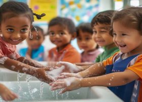 小朋友洗手的故事、勤洗手讲卫生的故事