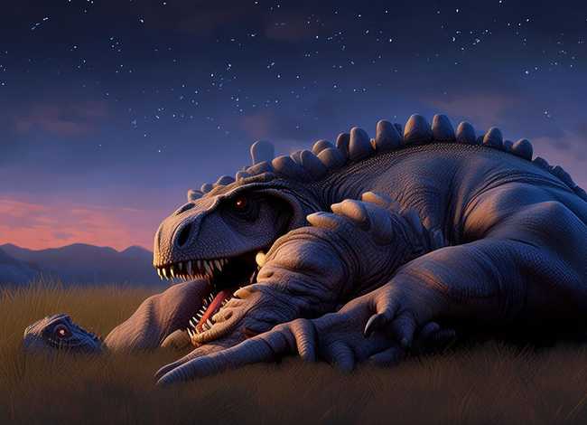 霸王龙睡前故事简短（霸王龙和棘龙宝宝）