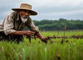 古代故事简笔画 - 成语故事简笔画揠苗助长