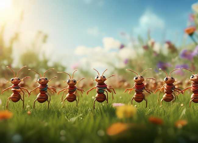 儿童故事蚂蚁；儿童寓言故事《蚂蚁练兵》