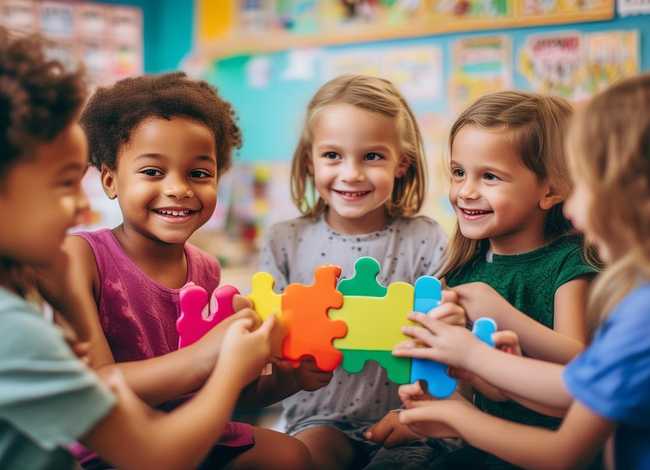 儿童四个人剧本游戏团结友爱（团结友爱亲又亲中班语言教案）