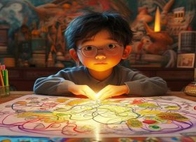 小孩故事带画 神笔马良故事插画-神笔马良的思维导图怎么画