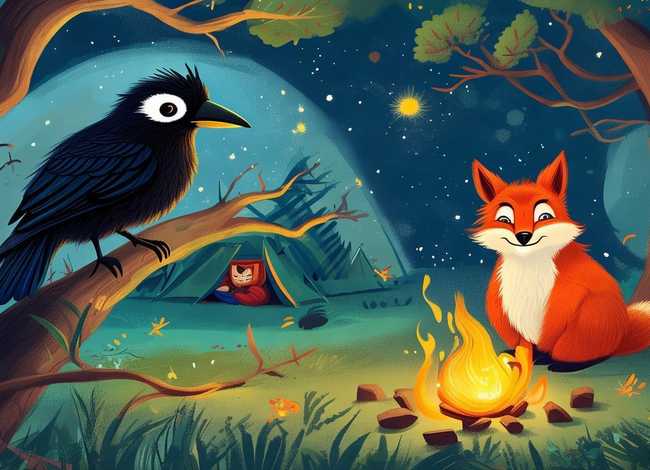 儿童故事乌鸦和狐狸视频、有趣的睡前故事