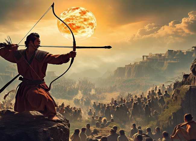 后羿射日儿童视频；后羿射日四字成语故事