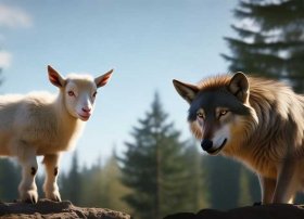 小山羊和狼的道理 - 狼和小山羊故事