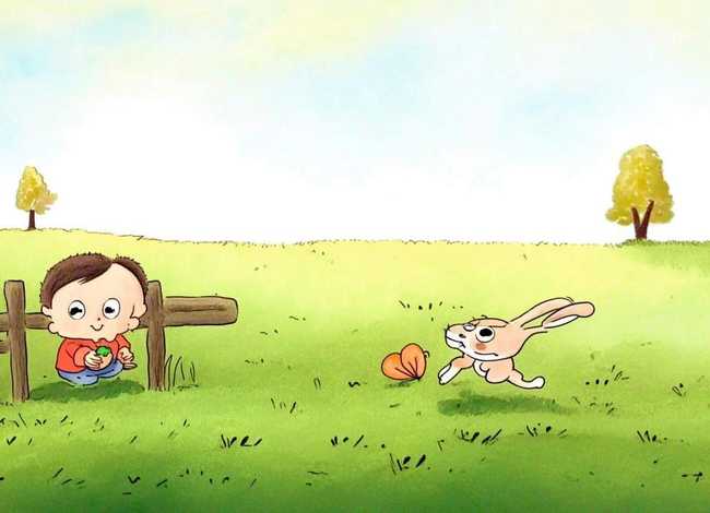 成语故事儿童画；守株待兔成语故事绘本
