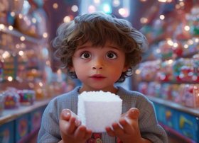 小孩买糖的故事；一颗糖的故事