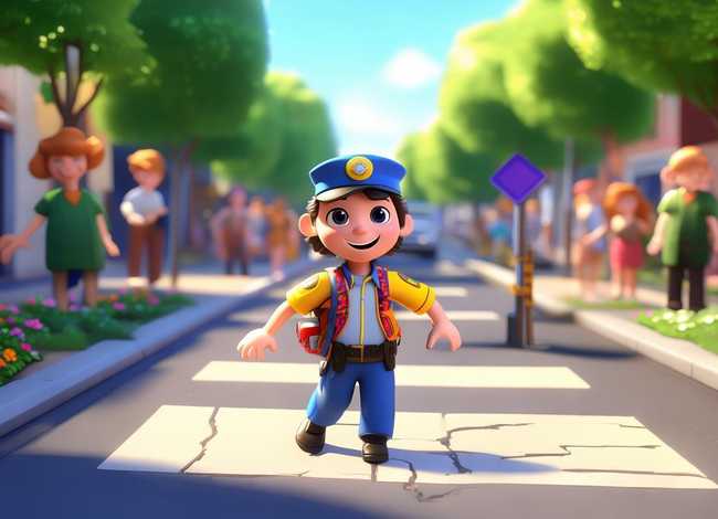 马路上的斑马线故事；幼儿过马路安全小故事