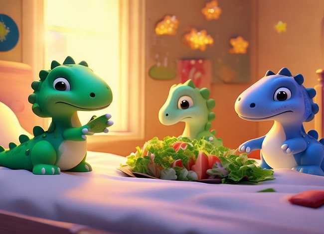 儿童睡前故事视频、小宝贝睡前童话故事《三个恐龙好朋友》-我不挑食 儿童睡前故事视频、小宝贝睡前童话故事《三个恐龙好朋友》-我不挑食