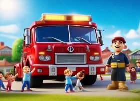 消防车儿童故事 - 消防车的故事