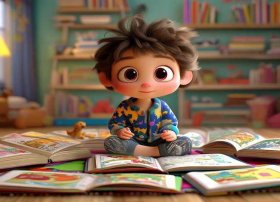 儿童文学故事插图，儿童读物简单插画-读书插画怎么画