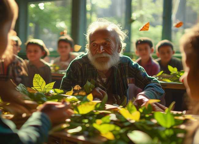 叶子的故事幼儿园 - 幼儿园大班语言《老爷爷和小树林》听课记录及反思