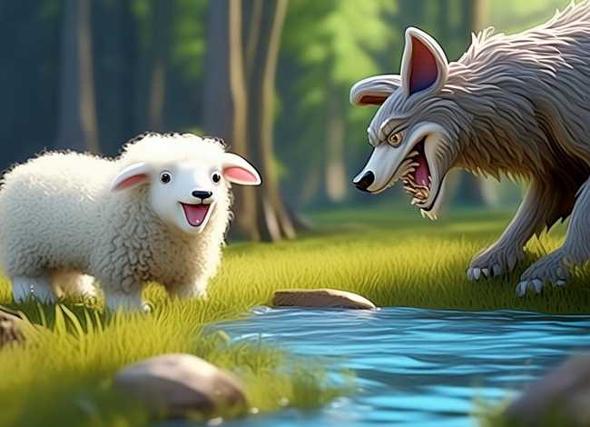 儿童版狼和小羊的故事 - 故事《狼和小羊》 儿童版狼和小羊的故事 - 故事《狼和小羊》