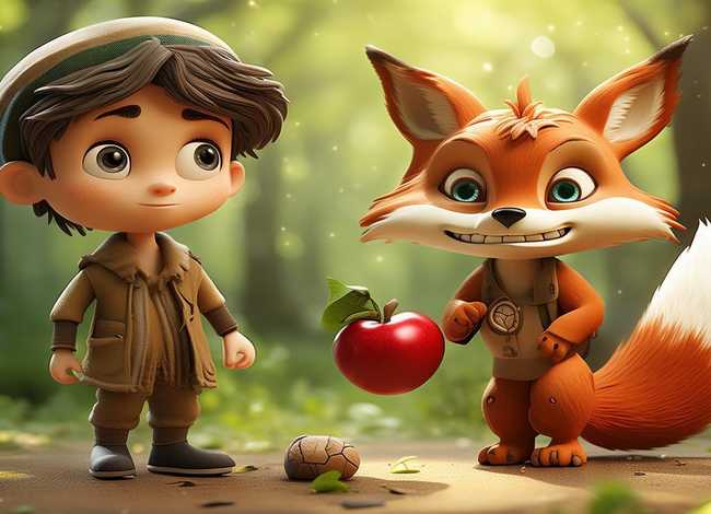 少儿故事乌鸦和狐狸（简单的由2个人的儿童故事表演）