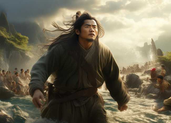 儿童有关大禹治水的故事；神话故事大禹治水缩写(200~400字)