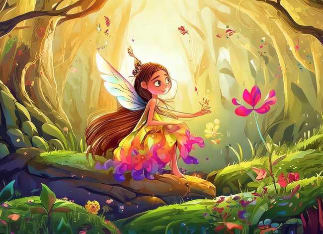 儿童图画绘本图片；绘本欣赏《小仙女艾丽斯》