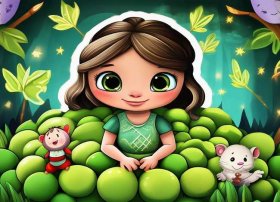 儿童故事简笔画、安徒生童话的宣传海报小学生版-简笔画安徒生童话故事豌豆