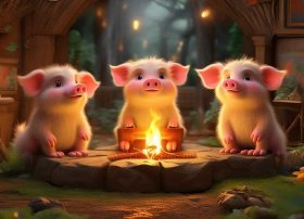 关于小猪的可爱故事（三只小猪故事完整原文）