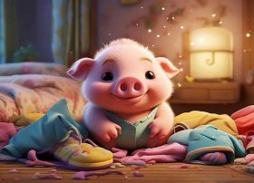 儿童睡前故事小猪找衣服 幼儿睡前故事文字版3-6岁