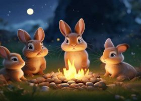 小孩故事睡前故事小兔子，三只小兔的故事 儿童睡前故事三只小兔