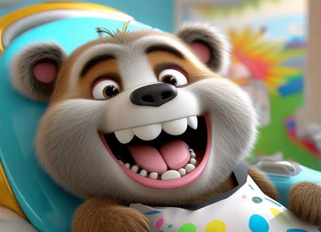 不刷牙的小熊图片，小班语言教案-小熊拔牙