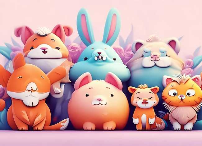 10岁儿童画画图片大全，简单插画动物-可爱的小动物怎么画才好看