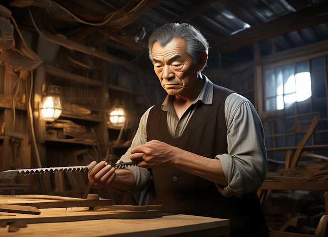 鲁班造锯的故事拼音版、鲁班发明锯子的故事,要多!!!急