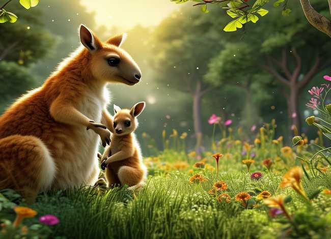 袋鼠小故事，童话故事-小袋鼠