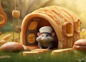 儿童故事小鼹鼠面包房子（住在面包里的小鼹鼠睡前故事）