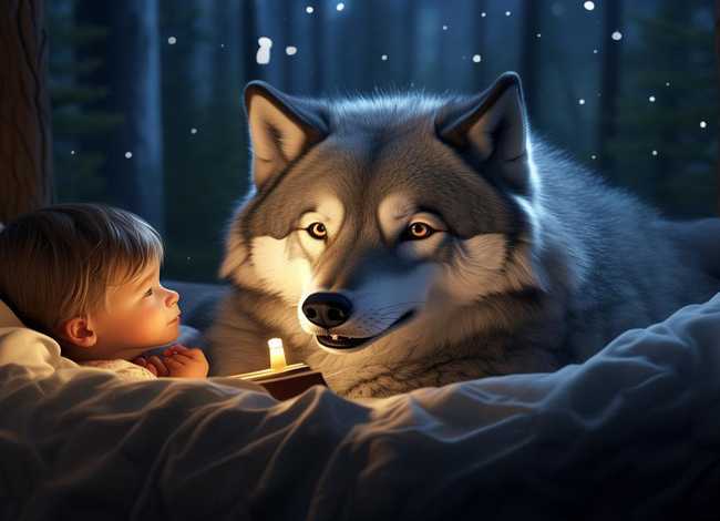 狼的故事3-6岁儿童故事，儿童睡前狮子和狼的故事-睡前大灰狼的故事大全