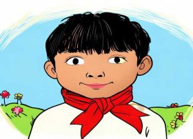 儿童领带画（红领巾简笔画）