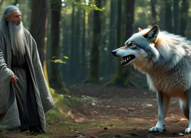 东郭先生和狼的故事免费ppt模板免费版；东郭先和狼的故事