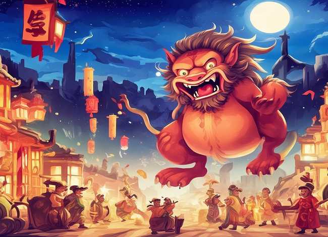 有关于年兽的儿童绘本故事、英文绘本故事The Legend of Nian 年的故事