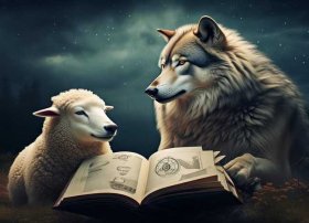 狼和羊的故事图片，狼和羊的寓言故事告诉我们什么道理