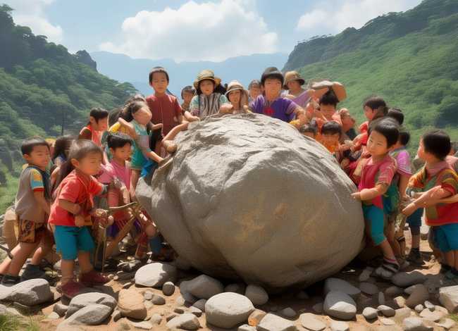 儿童成语故事图片、听愚公移山的故事图片大全