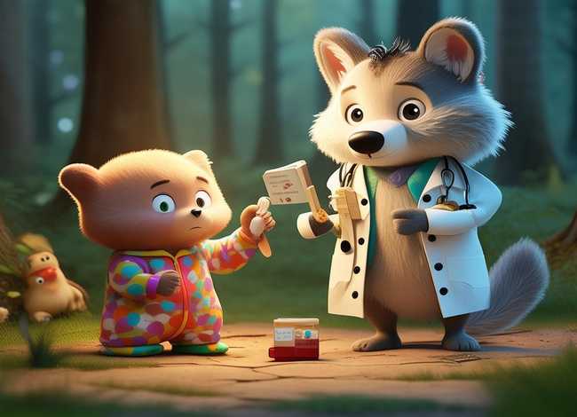 儿童吃药故事推荐 熊孩子绘本故事-狼外婆,要按时吃药噢