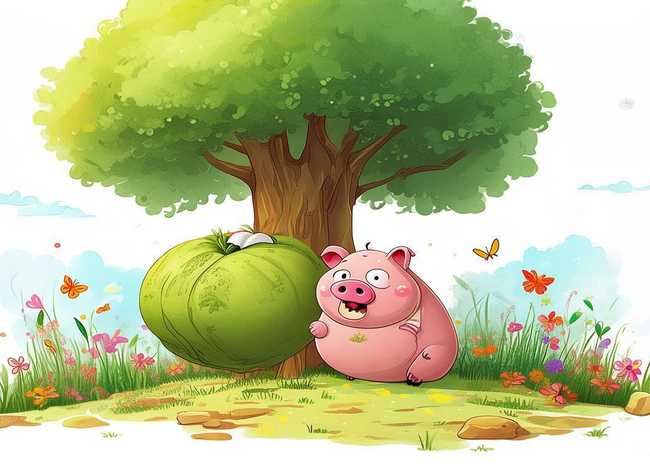 猪八戒吃西瓜的故事书、宝宝进阶故事屋-猪八戒吃西瓜内容简介