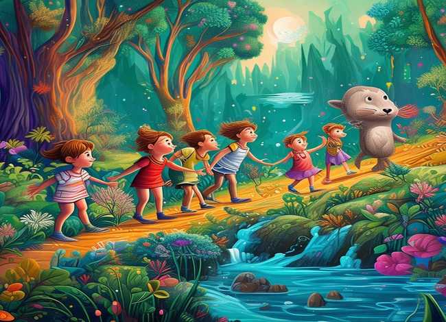 儿童故事情节的画（童年情节图怎么画六年级上册）