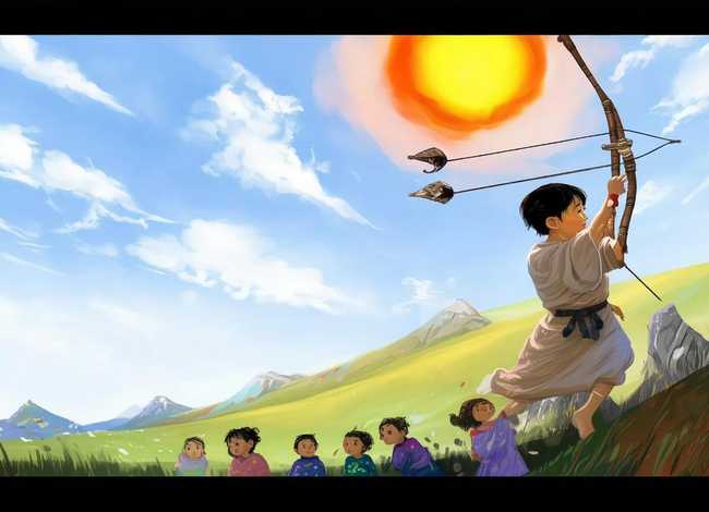 后羿射日的神话故事儿童；后羿射日的神话故事