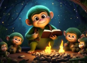 我要听小猴子故事；勇敢的小猴子的睡前故事