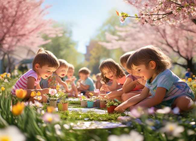 儿童春天图画幼儿园（幼儿园发的春天可以开展哪些活动怎么画）