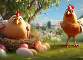 小鸡故事会 母鸡不需要公鸡就能生蛋,还能孵出小鸡,那还要公鸡干什么