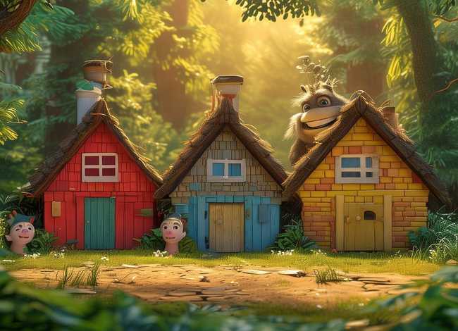 英语绘本故事短篇，有关于三只小猪的英语故事 三只小猪英语绘本故事